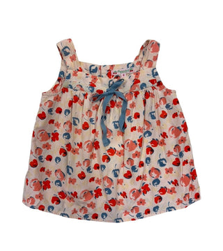 Bonpoint Floral Pattern Swing Blouse with Bow Detail, 4 years
