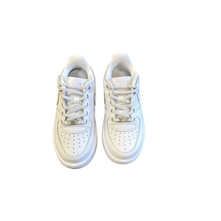 Nike White Air Force 1 with Velcro, 2 big kid