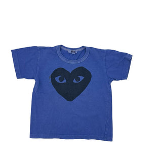 Play Comme des Garcons blue heart w/small stain tshirt, 6 years