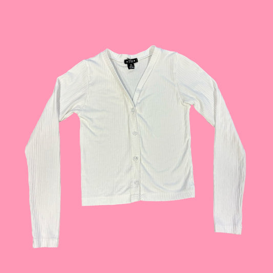 Flowers by Zoe ribbed stretch cardigan, M