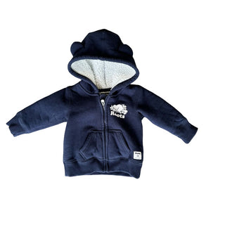 Roots Navy Fleece Lined Hoodie with Ears, 3-6 months