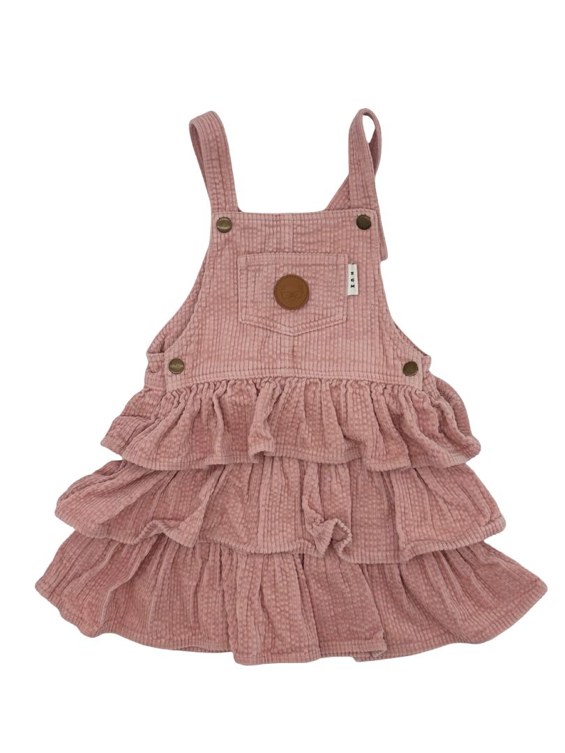 Hux pink cordouroy overall dress, 6 years
