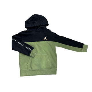 Nike Black and Green Air Jordan Hooded Sweatshirt, 6-7 years