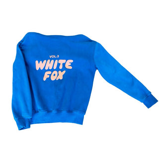 White Fox Blue hooded sweatshirt S/M, S/M