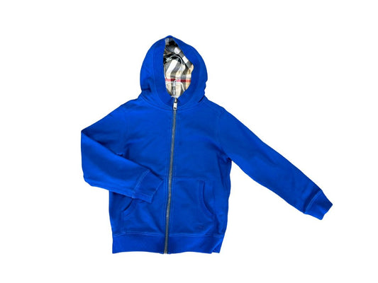 Burberry Blue Zip Up with Small Stain, 6 years