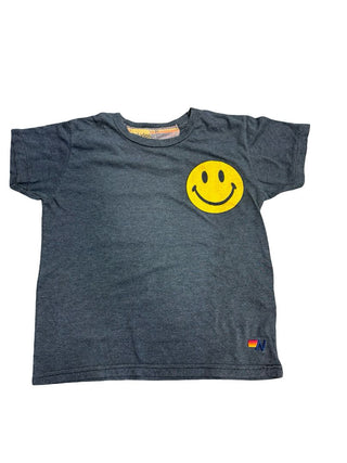 Aviator Nation Blue T-Shirt with Smiley Face, 8 years