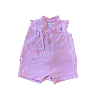 Ralph Lauren Baby Pink Ruffle Sleeve Romper, 9 months