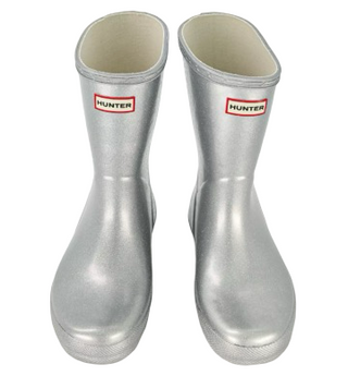Hunter Cosmic silver rainboots, 12 little kid