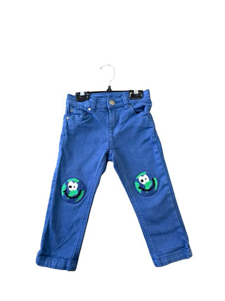 Stella McCartney Blue Denim Jeans with Globes on Knees, 2 years