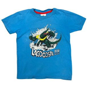 Lacoste Bright Blue Tee with Alligator Graphic, 8 years