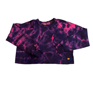 Aviator Nation Tie Dye purple/pink Crewneck, womens Small