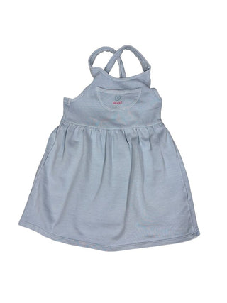 Zara Blue Empire Swing Dress with Heart Embroidery, 4-5 years