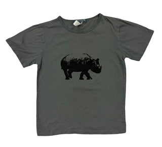 Bonpoint Green Rhino Print Graphic Tee, 8 years