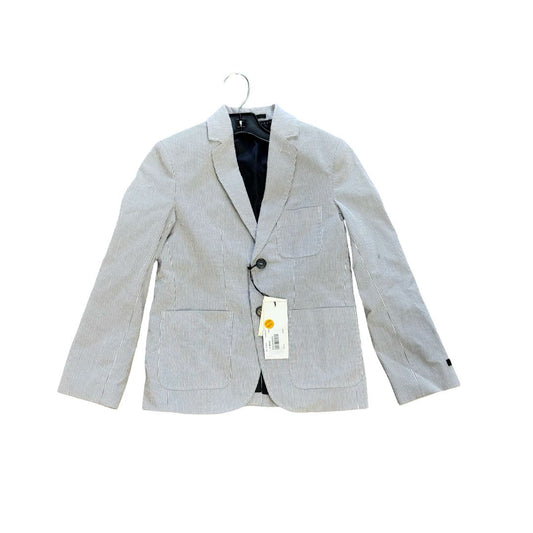 Hugo Boss Grey and White Striped Suit Jacket New with Tags, 8 years