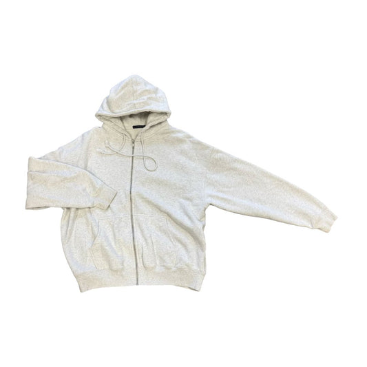 Brandy Melville Light Grey Hooded Zip Up, o/s