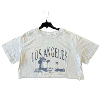 Garage baby blue Los Angeles crop tshirt, xs