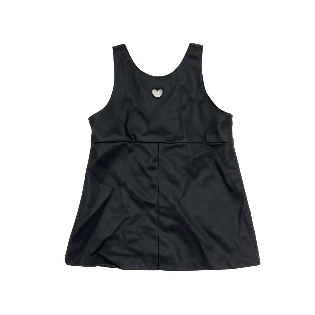Zara Black Leather Dress with Heart Cut-Out, 18-24 months