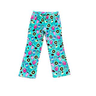 Candy Pink Rainbow Fleece Food Fleece Pyjama Bottoms, 6 years