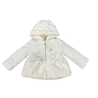 Miss Original Marines White Jacket with Bows, Fur Bottom and Fur Lined Hood, New with Tags, 30-36 months