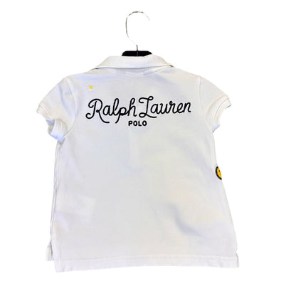 Ralph Lauren white collared polo tshirt, 2 years