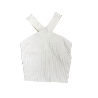 Babaton White Crossover Tank Top, 2xs