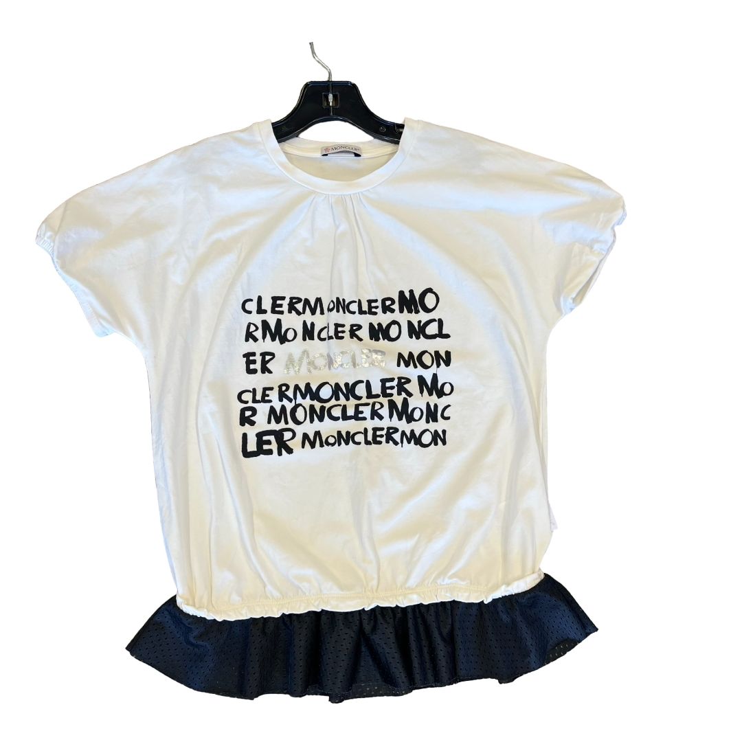 Moncler white/black Maglia tshirt, 12 years