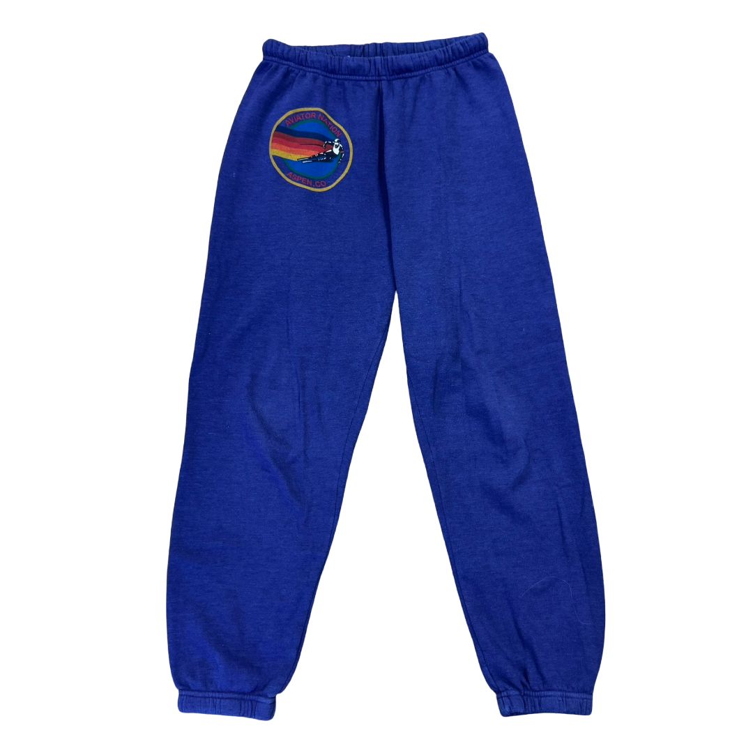 Aviator Nation Purple Sweatpants with Logo, medium