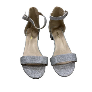 Amoji Silver Sparkly Heels/Shoes, eu 34