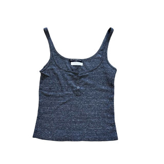 Brandy Melville Grey Tank Top with Buttons, o/s