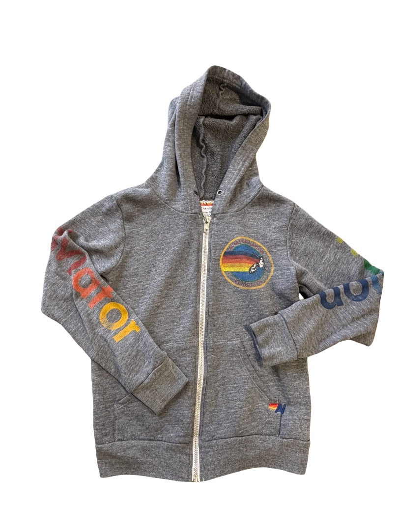Aviator nation Heather grey zip up, 10 years