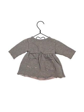 Mini Mioche grey/pink dress, 3-6 months
