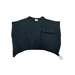 Zara Black Cropped T-Shirt with Scrunched Bottom, 9-10 years