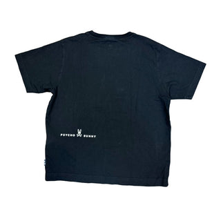 Psycho Bunny Black T-shirt with White Logo, medium