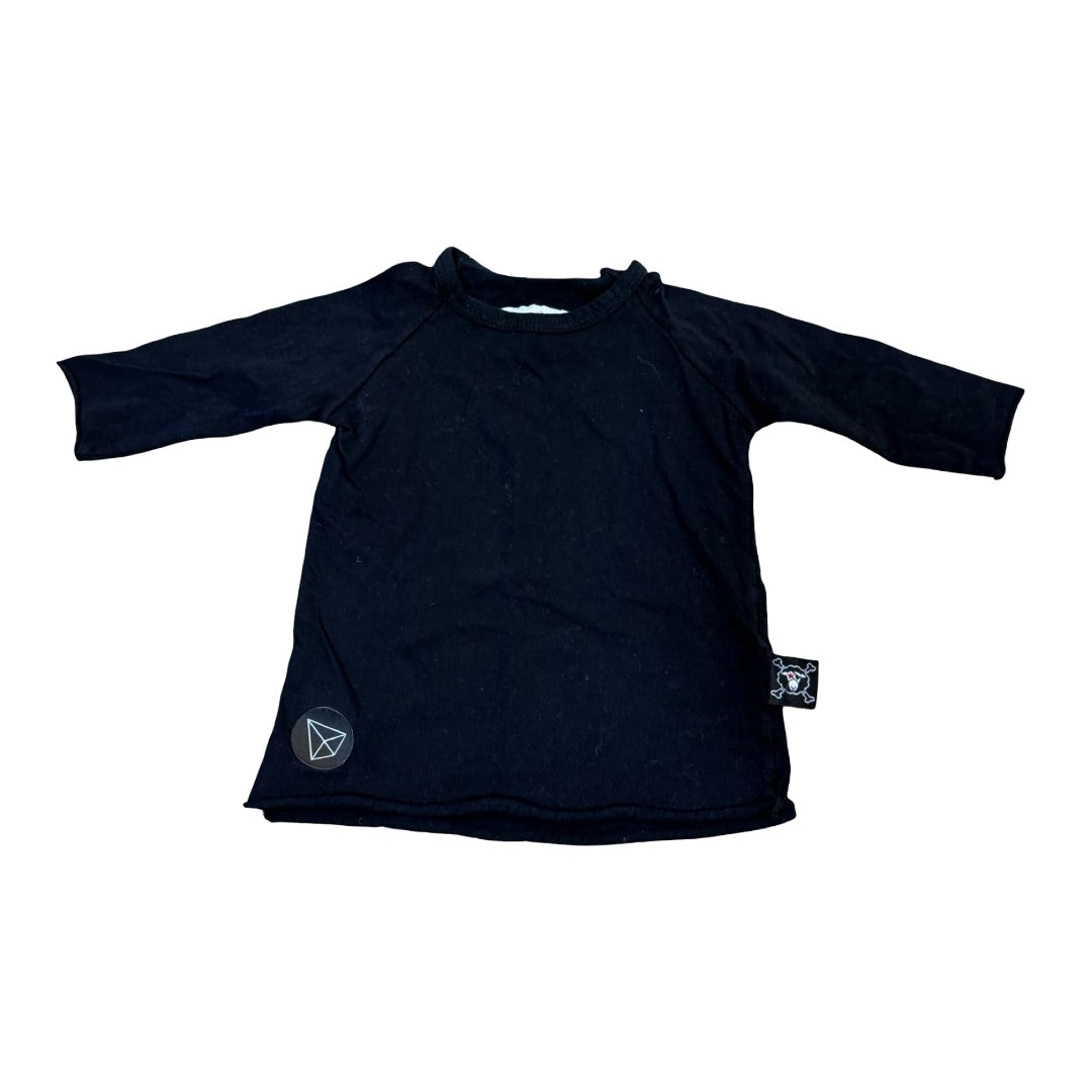Nununu Black long sleeve, 6-12 months