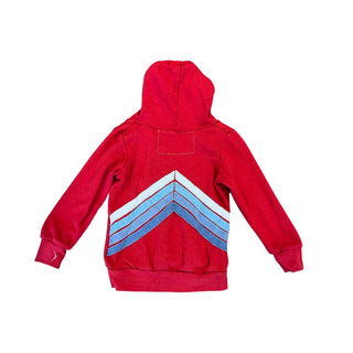 Aviator Nation Red Pullover Sweater with Blue Stripes, 4 years