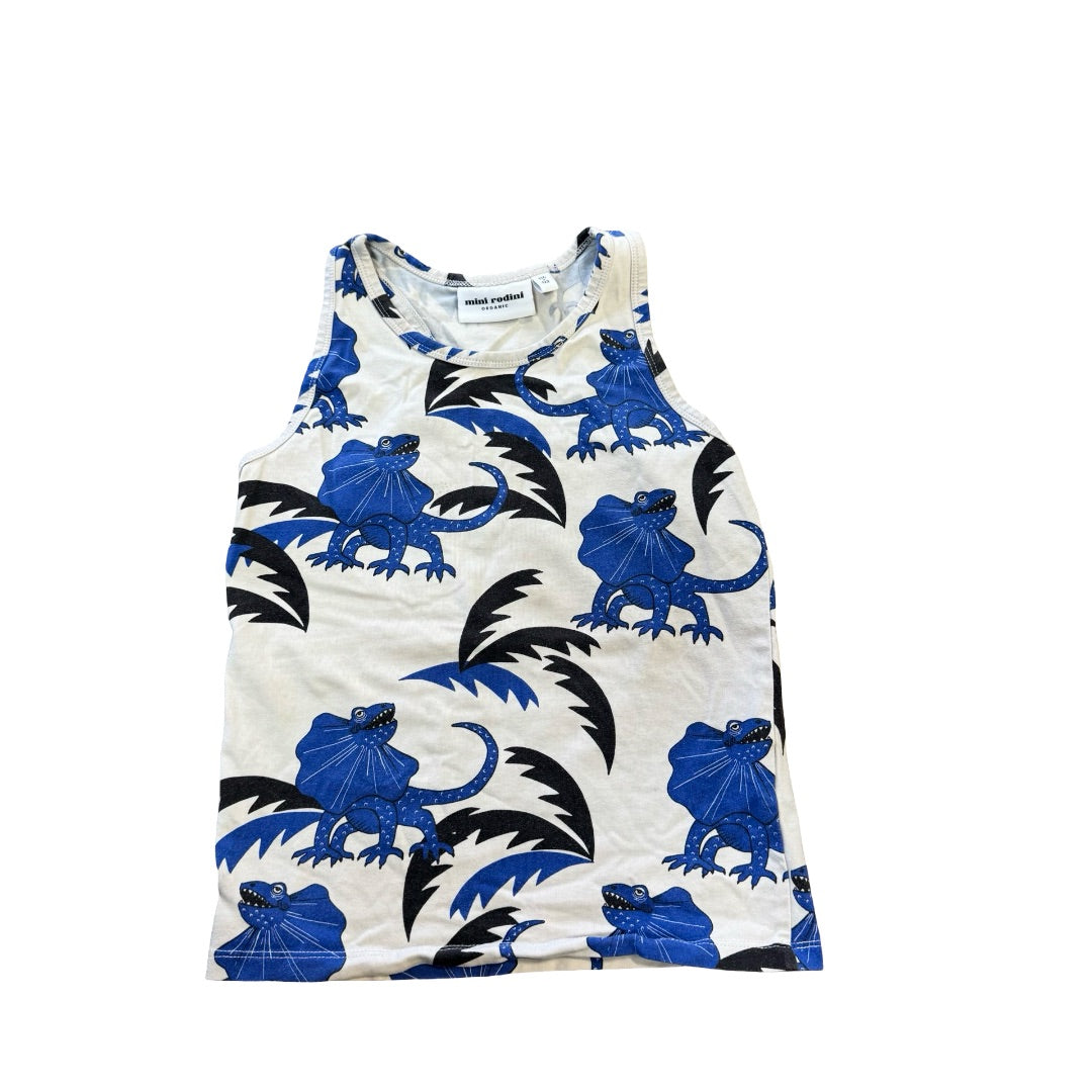 Mini Rodini Blue lizard tank top, 6-7 years