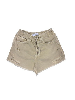 Zara Sand Beige Destroyed Shorts, 9-10 years