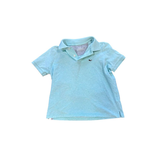 Vineyard Vines Light Teal Collared Polo T-Shirt, 7 years