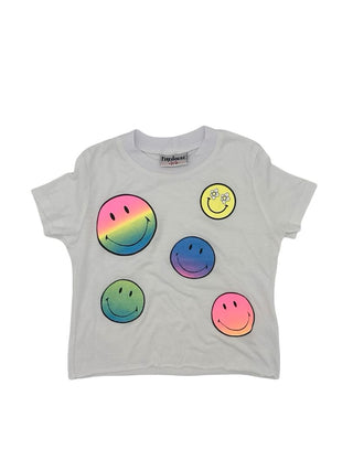 Firehouse white smile face tshirt, 2-3 years
