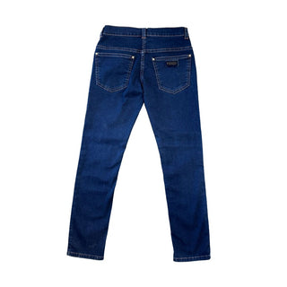 Fendi Blue Denim Jeans with Signature Patterned Lined Pocket, 8 years