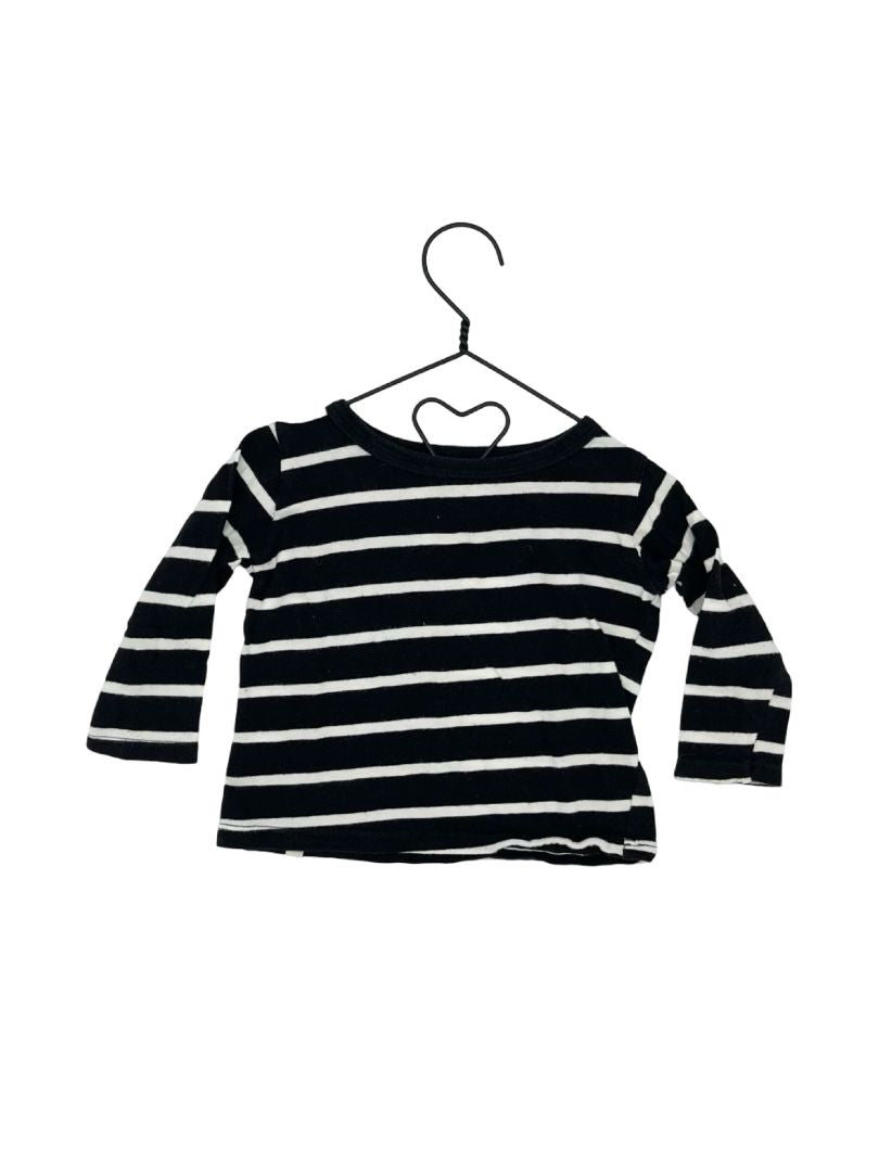 Mini Mioche black/white long sleeve, 6-12 months