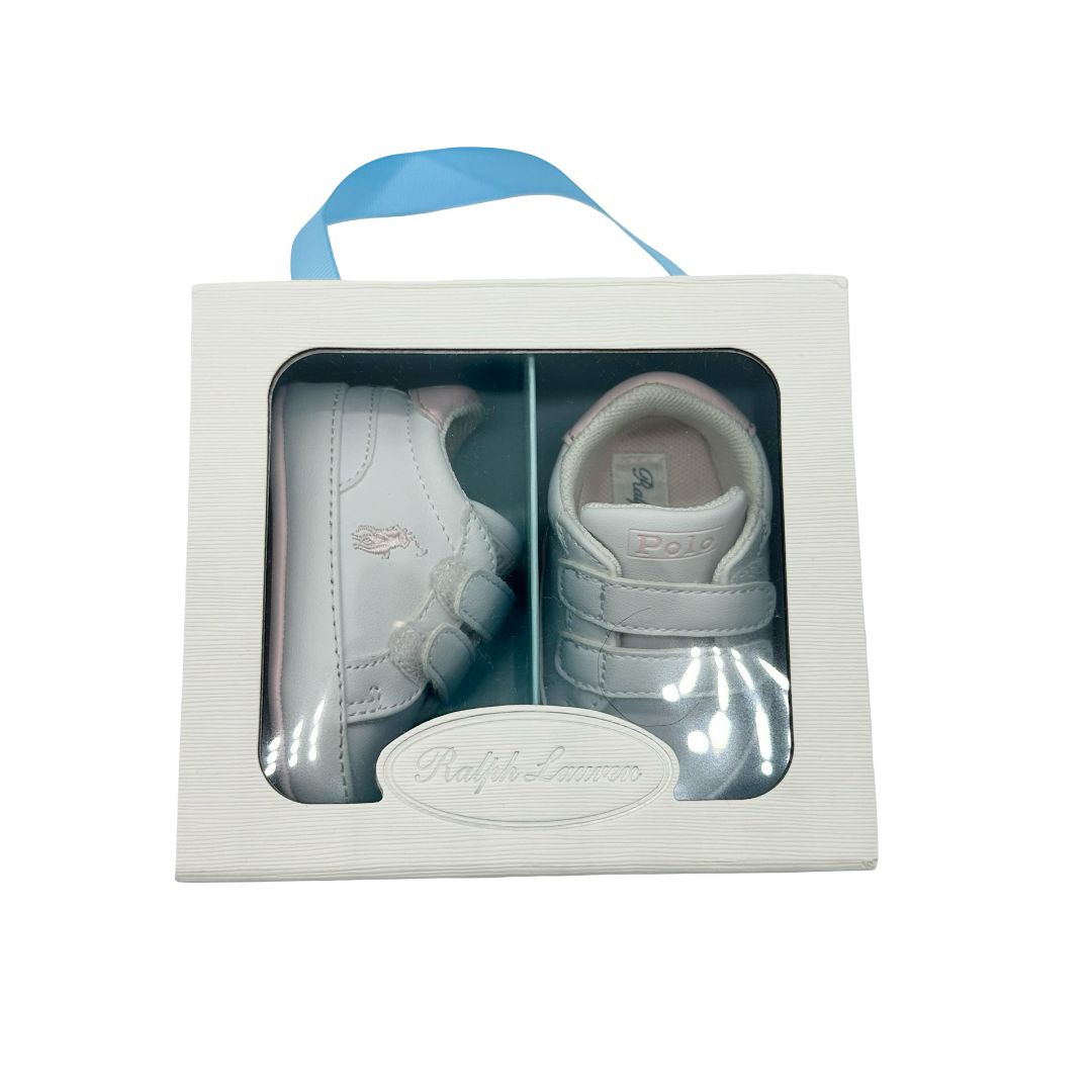 Ralph Lauren crib shoes brand new in box, eu 16 0-6 months