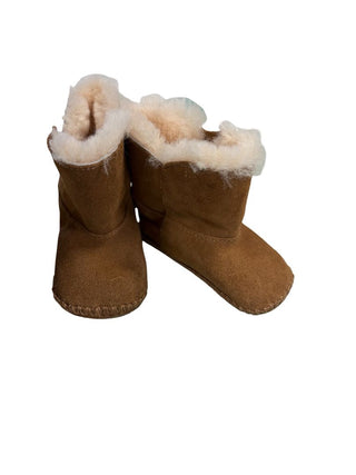 Ugg Brown Fuzzy-Lined Suede Moccasins , 5 little kids