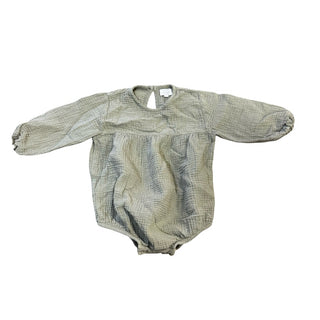 The Simple Folk Olive green long sleeve gauze romper, 18-24 months