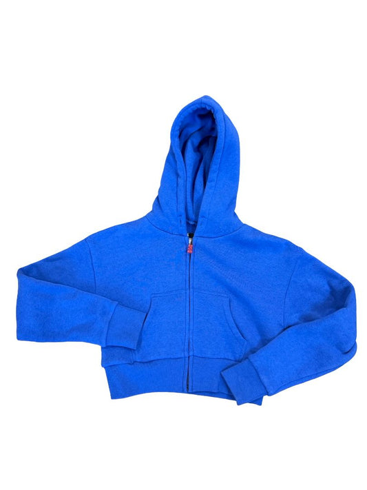 Katie J blue zip hoodie with gummy bear zipper, Small