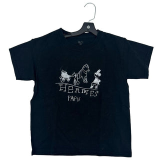 Leeloodles black Hermes Paris doodle tshirt, youth xs