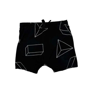 Nununu black geometric shape swim shorts, 12-18 months