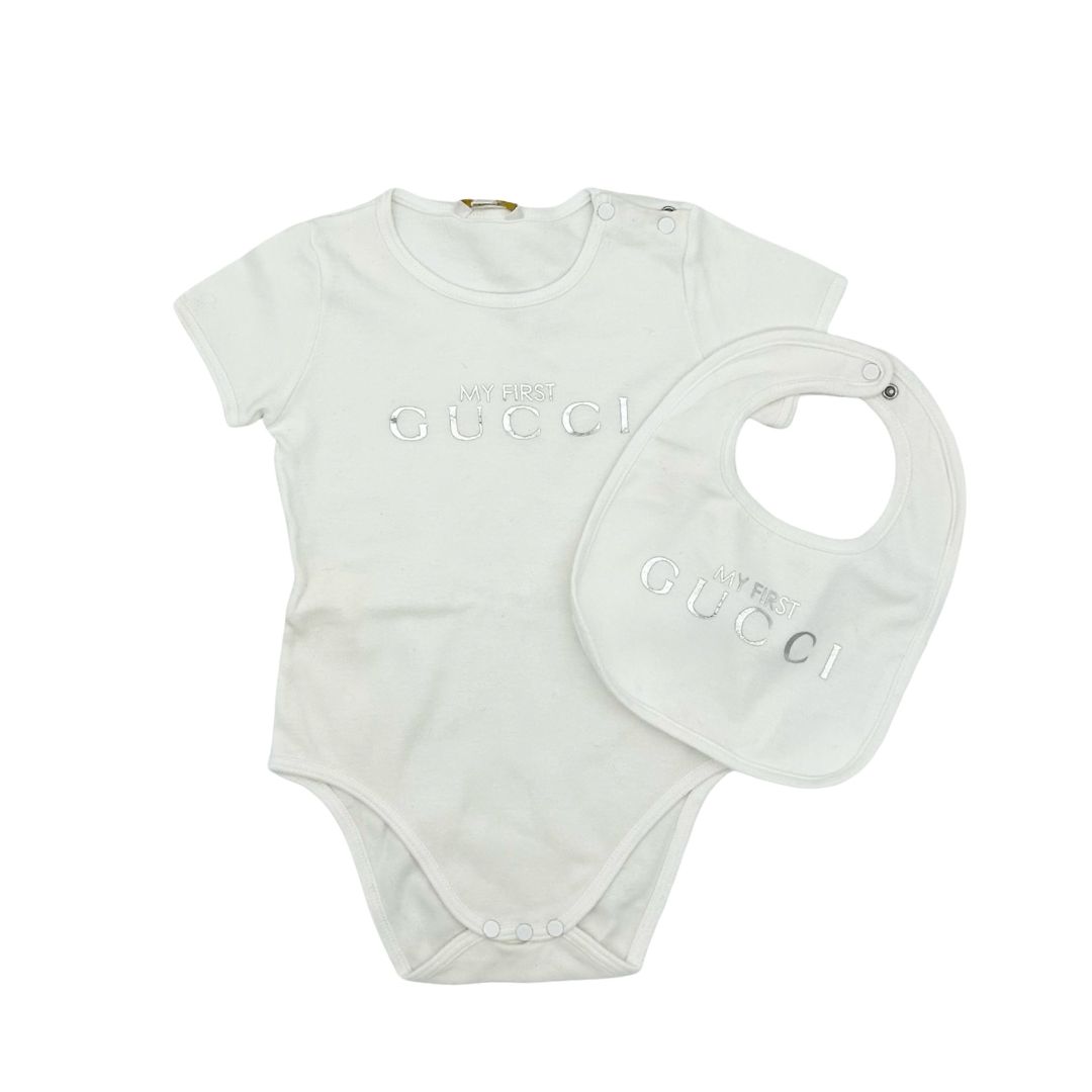 Gucci My First Gucci onesie/bib set, 18 months