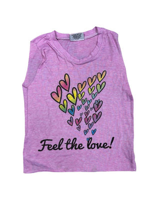 Firehouse Heart Print Pink Tank Top, xxs