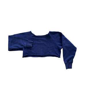 Katie J Navy cropped sweatshirt, Small